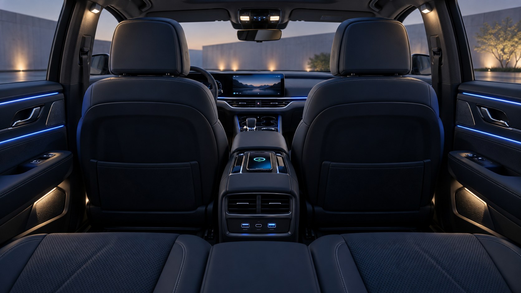 Vehicle cabin illustrating automotive electronics applications