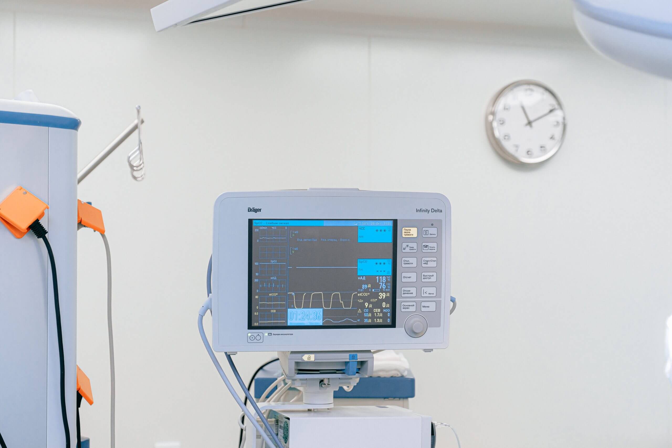 Medical monitoring equipment in a clinical setting