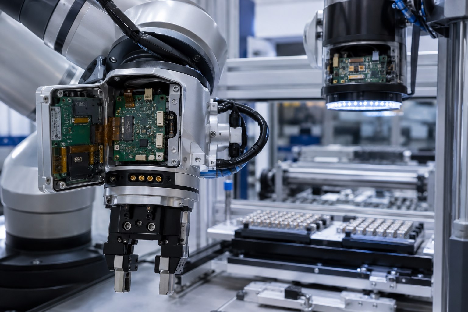 Robot gripper, wrist and machine vision PCB assemblies