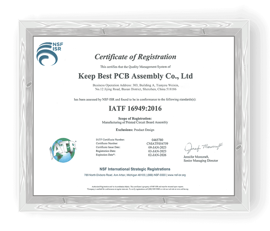 IATF 16949 certificate