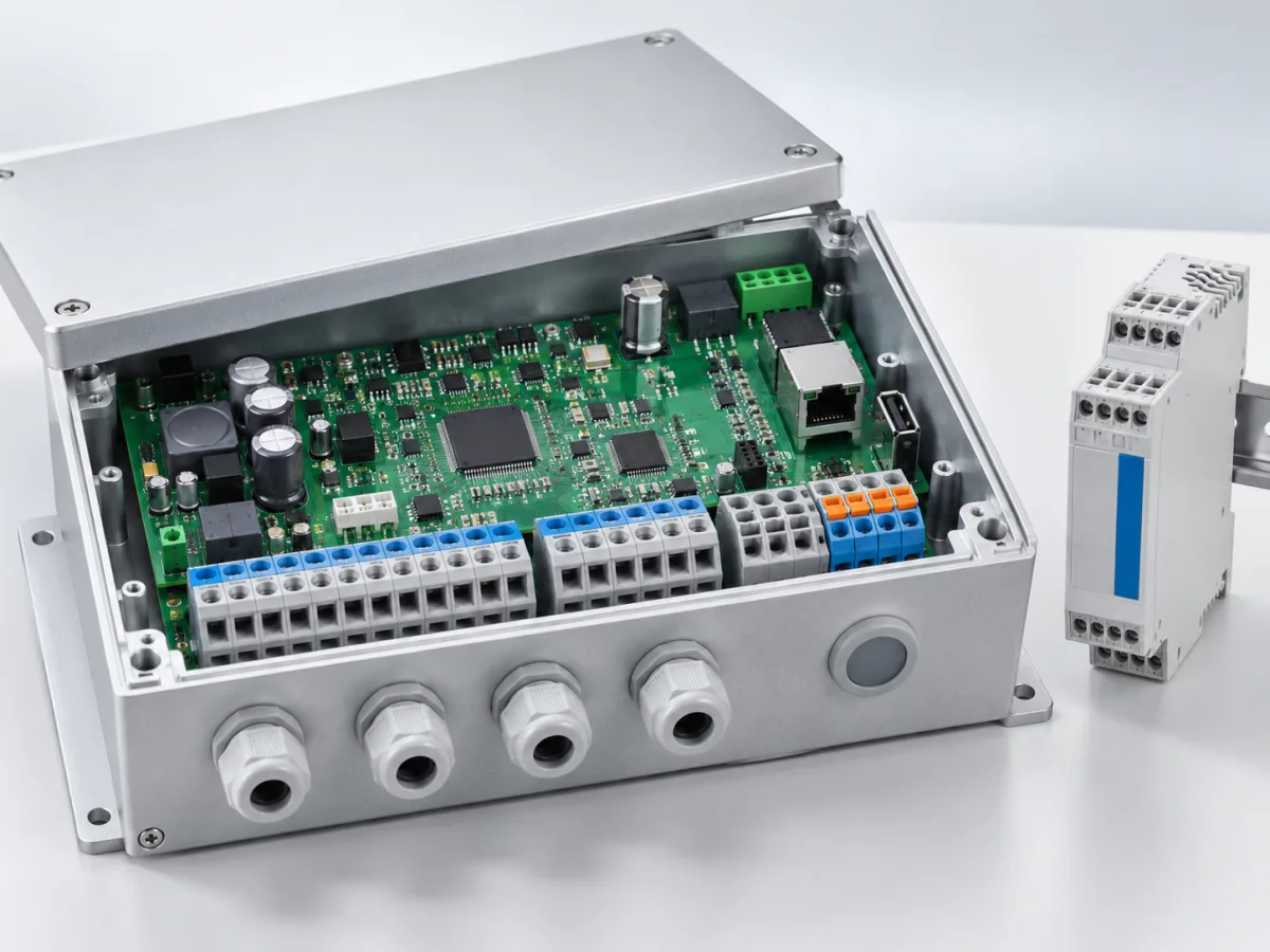Industrial controller and circuit board · concept illustration