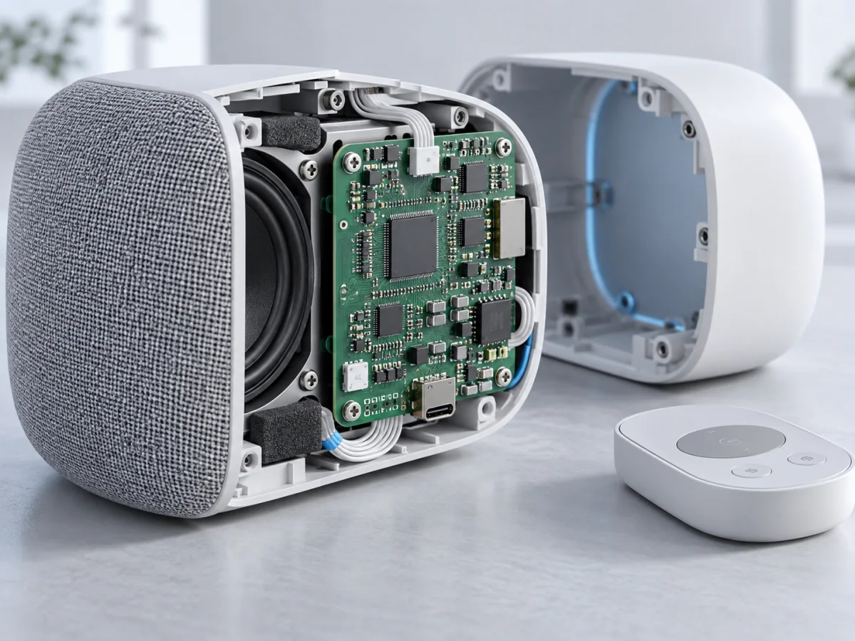 Consumer product, enclosure and circuit board · concept illustration